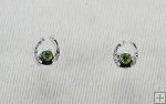 Small Birthstone Earring Silver Finish