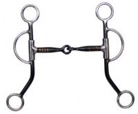 Showman Stainless Steel Training Snaffle with Sweet Iron Mouth