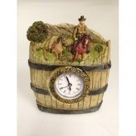 Western Barrell Tabletop Clock