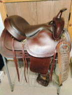 Big Horn Flex Tree 16" Leather Saddle