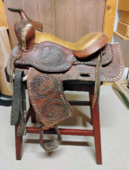 12" Vintage child western saddle
