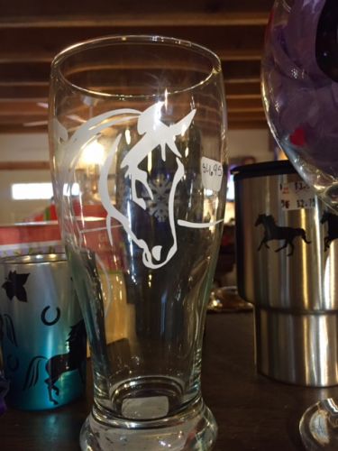 HorseHead Drinking Glass